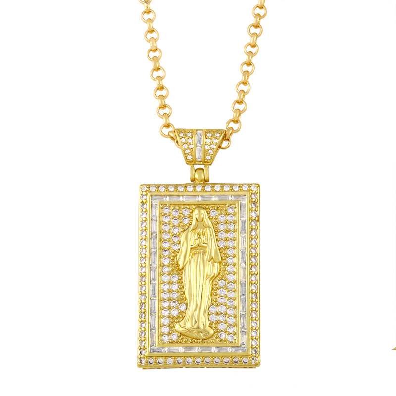 Creative Cross Virgin Mary Iron Necklace
