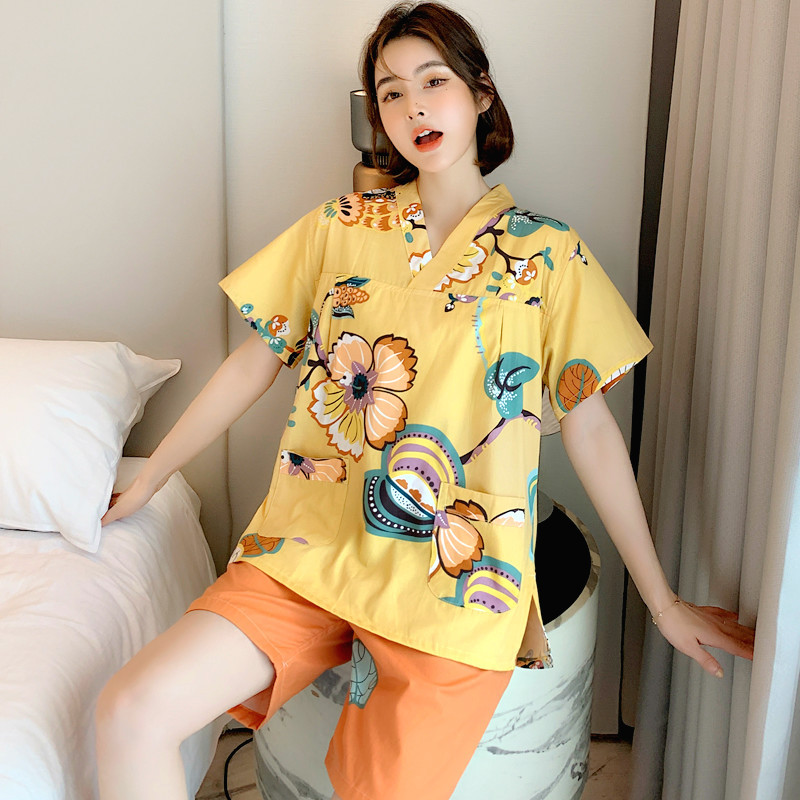 Ann Ni Rui Japanese Lovers money pajamas Khan steam service Bath clothes Large Parenting children Home Furnishing Customize
