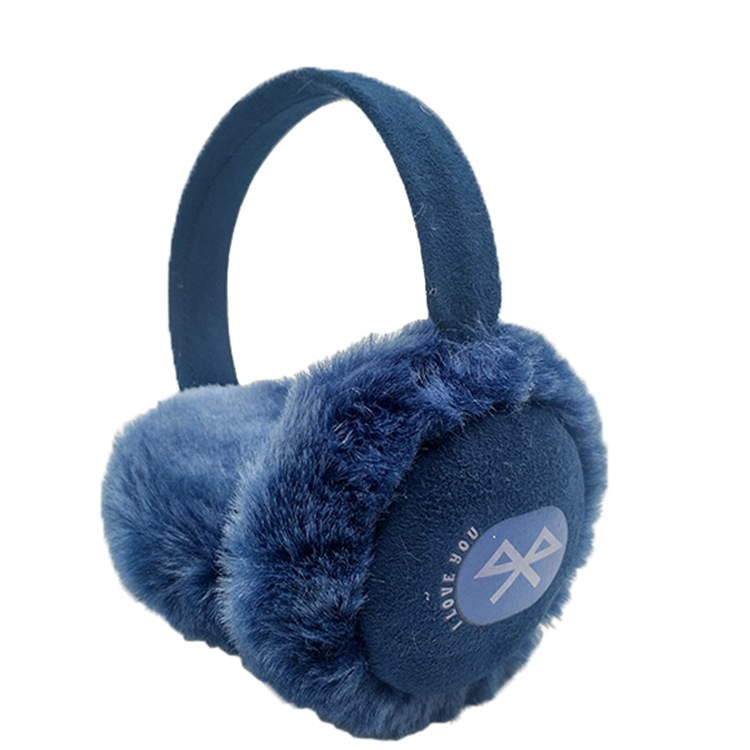 新款毛绒蓝牙耳机 创意款冬季保暖蓝牙耳机 护耳毛绒耳机定制|ru