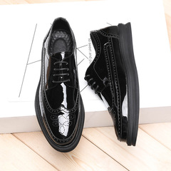 Spring casual leather shoes men's British brogue shoes men's thick-soled versatile business small leather shoes A310-M