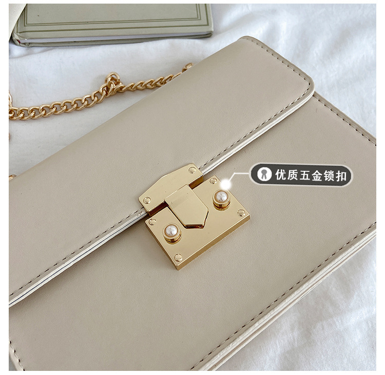 Casual All-match New Trendy Fashion Chain Shoulder Messenger Texture Small Square Bag display picture 22