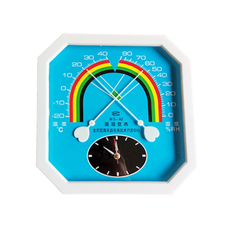 팔각형 온도계 높은 정밀도 산업 온도계 습도계 실내 약국 건조하고 젖은 미터 가정용 온실 번식