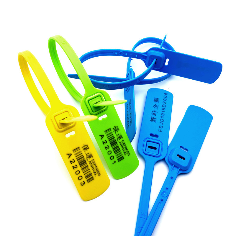 厂家直销一次性塑料封条衣服防拆换退换凭证吊牌扣油罐车货柜标签