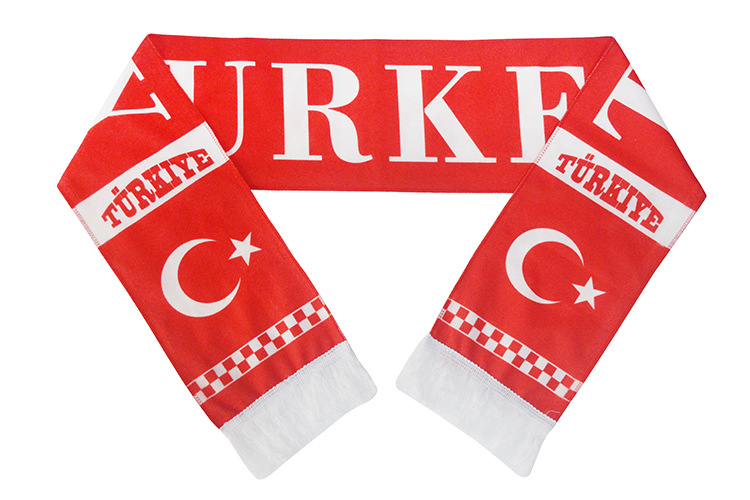 thumbnail image 1 of Animando a los fanáticos de la Copa del Mundo bufanda regalo recuerdo bandera bufanda Türkiye 135-175CM, 1 of 2