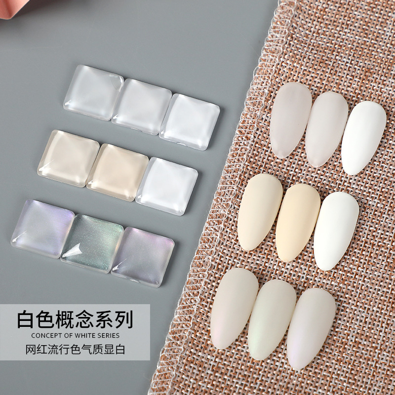 Milan milky white nail polish 2023 new color Moonlight White milk yellow protein pure white Aurora nail nail glue Milan milky white nail polish 2023 new color Moonlight White milk yellow protein pure white Aurora nail nail glue