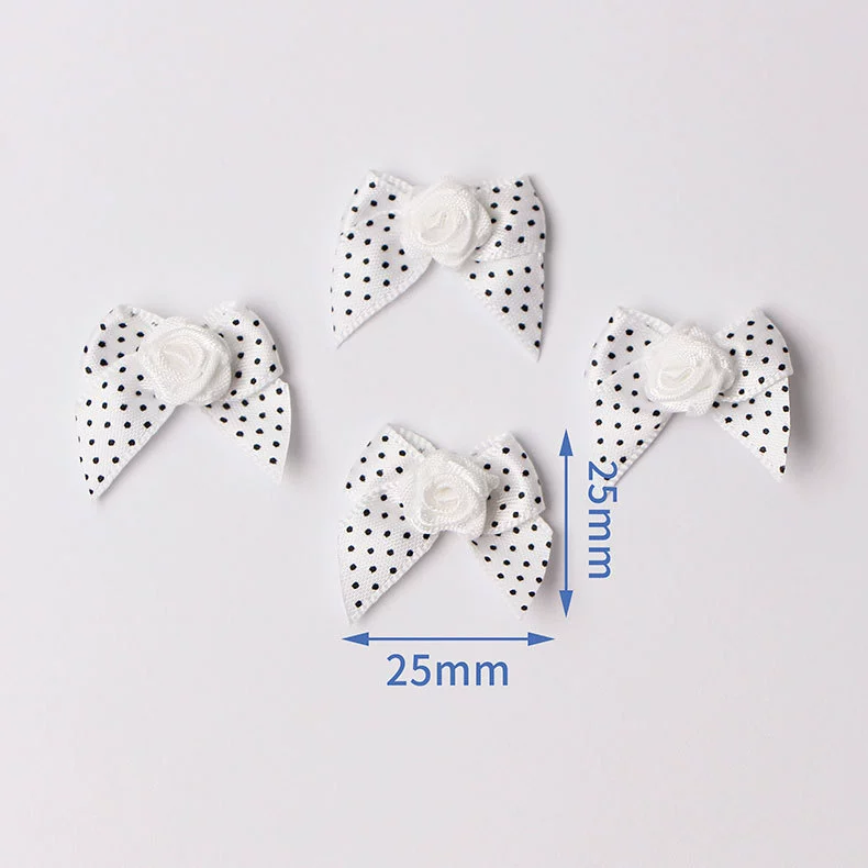 Резинка для волос с розой и бантом, 12 цветов, 2.5×2.5см