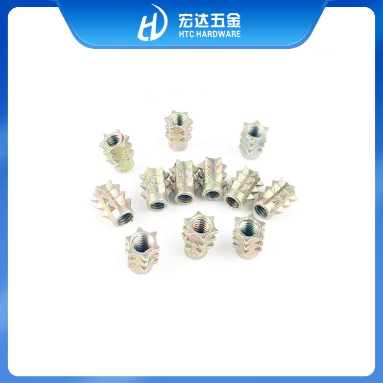供应内外牙刺螺母 家具预埋铁介梯形螺母锌合金无介内外牙