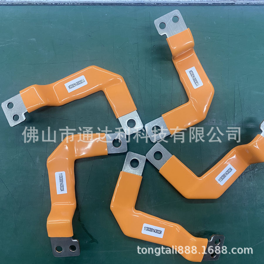 新能源铜排PVC浸塑加工  PVC浸塑绝缘加工厂家  PVC浸胶绝缘