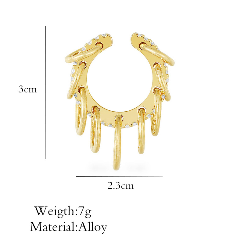 Fashion Single Multi-ring Alloy Mini Ear Clip display picture 1
