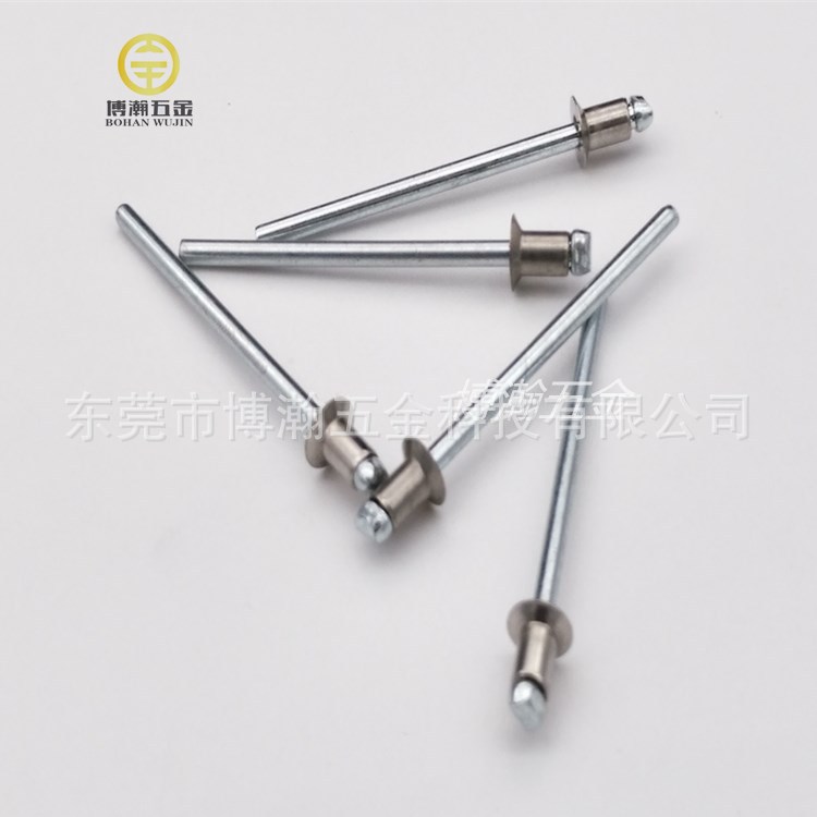 开口型沉头半不锈钢抽芯铆钉GB12617沉头半钢拉钉3.2规格