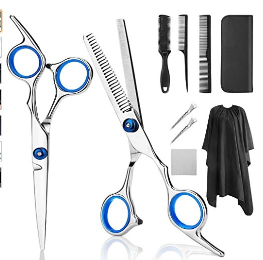 Ciseaux dentaires plats à effiler, ensemble d'outils de coiffure en acier inoxydable pour adultes_voghion.com