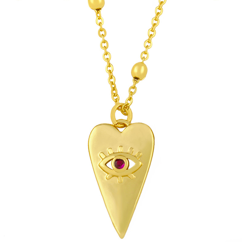 devilu0027s eye heart-shaped pendant necklace