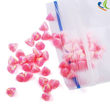 创意款日系3*5mm圆锥培植火欧泊裸石 fire opal七彩粉澳宝子弹头