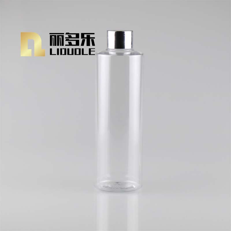 250ml毫升平肩PET塑料电化铝旋盖精油补水瓶乳液分装小样瓶