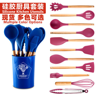 热卖亚马逊硅胶厨具套装 厨房用具家庭用品 Kitchen Utensil Set|ms