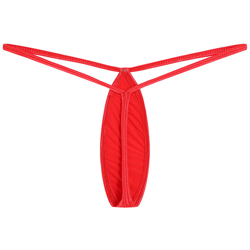 European and American sexy thong for women, ice silk and smooth one-thread temptation, transparent and passionate, thin and one-line shape