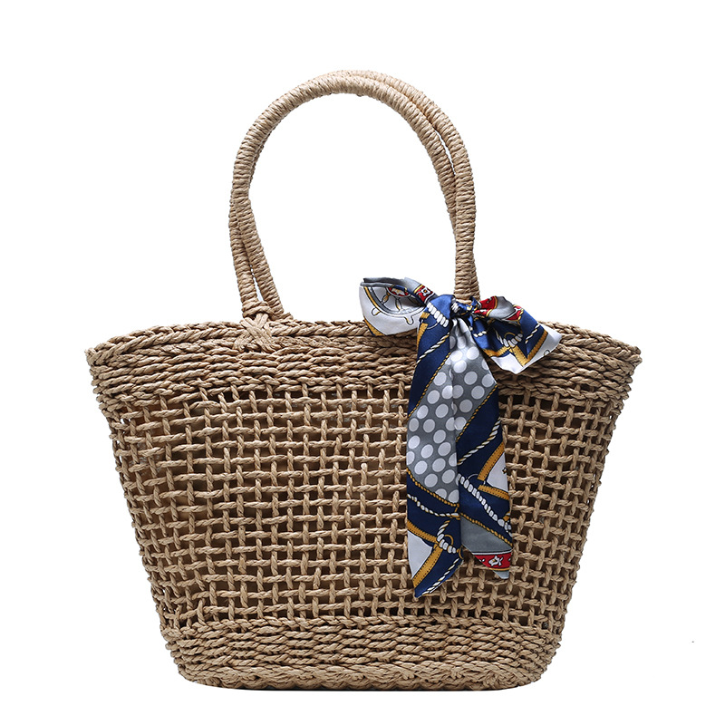 Straw Bag French Niche Bag Women'S New Korean Ins Bag Versatile Shoulder Art Beach Bag