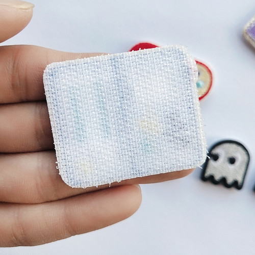 Cartoon computer embroidered chapter video game elements with built-in Velcro stickers for game consoles, shoes and bags