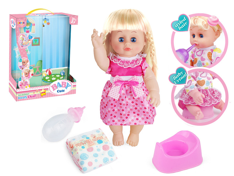 Toys 14 Inch Doll Diapers+Feeding bottle+A potty belt IC 12 Sound BATTERY