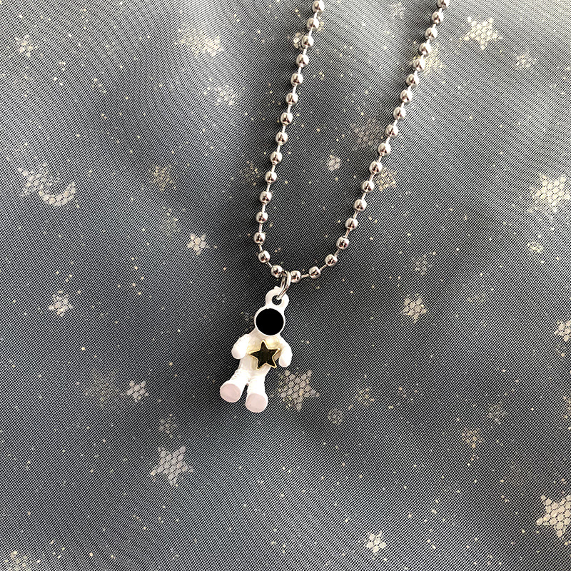 INS Style Astronaut Alloy Plating Unisex Pendant Necklace 1 Piece