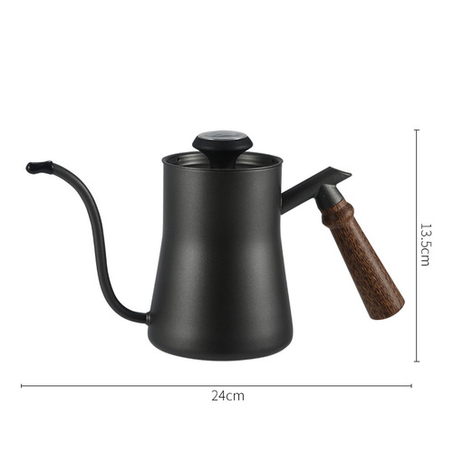 Coffee Master Coffee Hand-pour Pot Ear-hook Mini Stainless Steel Drip Teflon Temperature Long Mouth Fine Mouth Pot