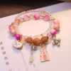 Universal crystal bracelet, beaded bracelet, Korean style, simple and elegant design, for luck