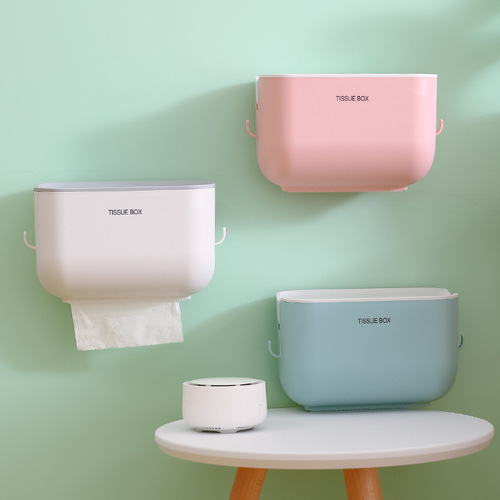 【New Product】Wall-mounted adhesive toilet paper holder without drilling, bathroom tissue box, toilet shelf
