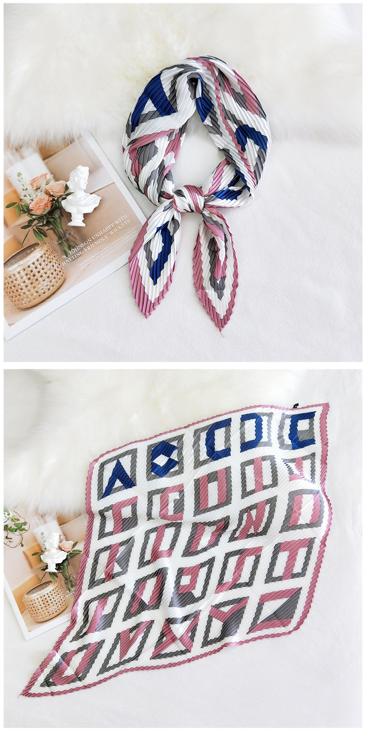 60g Weight Silk Scarf Classification Travel Occasion Polyester Material Spot, Stripe Pattern Spring&Summer Season Unisex Gender Sweet Style Khaki, Multicolor, Grey&Pink, Grey, Red, Green, Blue, Yellow, Black Color Unisex Sweet Spot Stripe Polyester Silk Scarf 26
