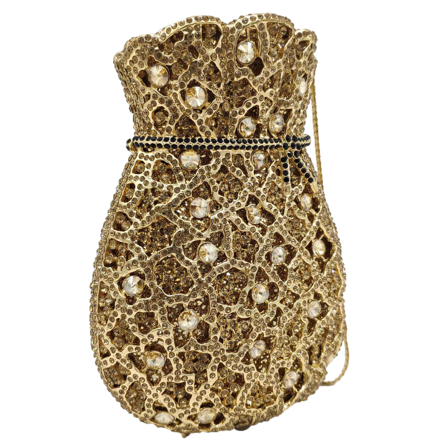 Fashion Gourd Shape Diamond Clutch Bag display picture 11