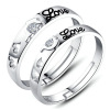 Accessory, zirconium for beloved, fashionable wedding ring, European style, Korean style