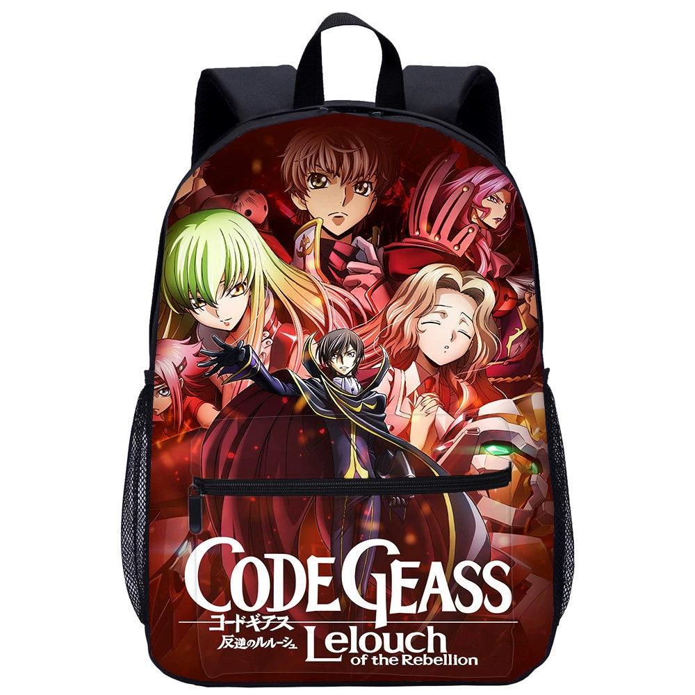 Рюкзак большого объема Rebellious Lulu Xiu Code Geass мультфильм аниме принт 17-дюймов школьный рюкзак