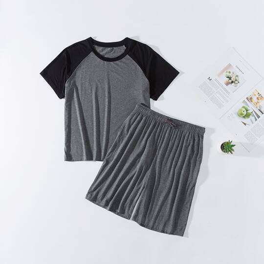 Modal Summer Pajamas Men's Thin Loose Short-sleeved Shorts Summer Outwear Sports Home Suit