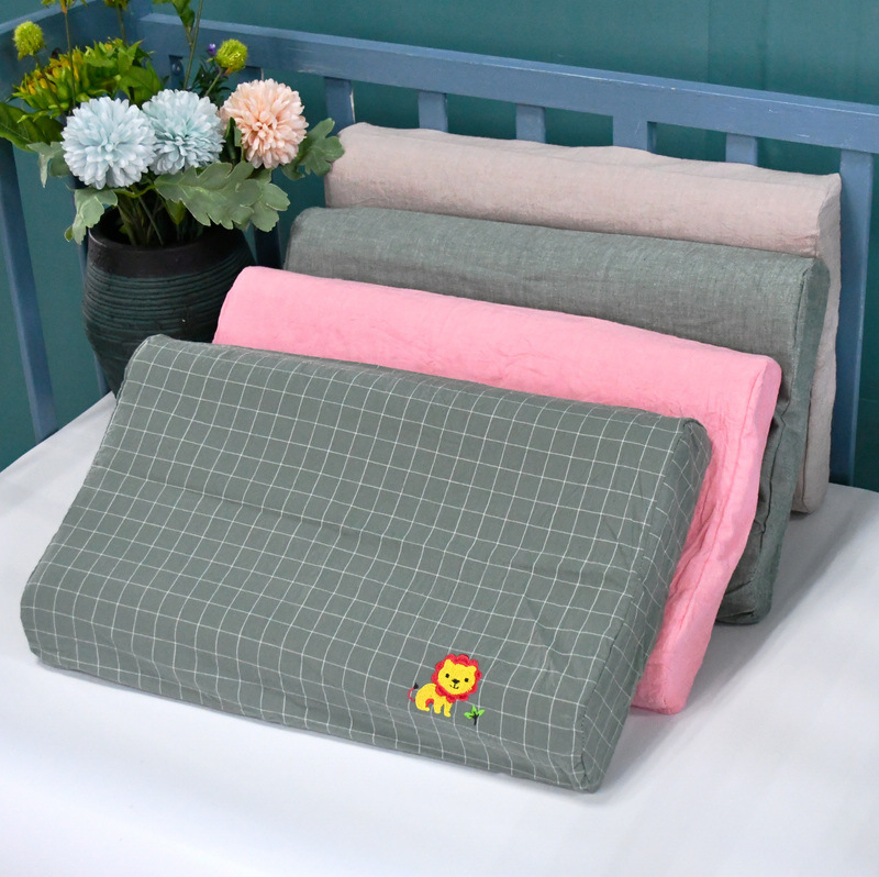 儿童乳胶枕套 纯棉枕套 乳胶枕枕套 44*27cm水洗棉枕套 儿童枕套|ms