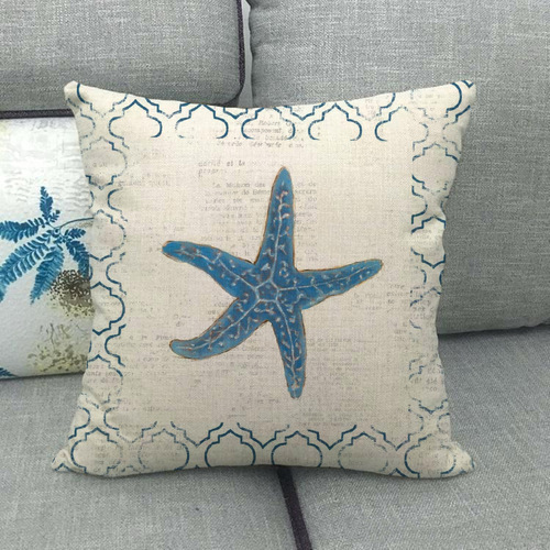 Simple Style Summer Light Blue Ocean Shell Pillow Cover Direct Manufacturer Sale Pillow Image To Image 106