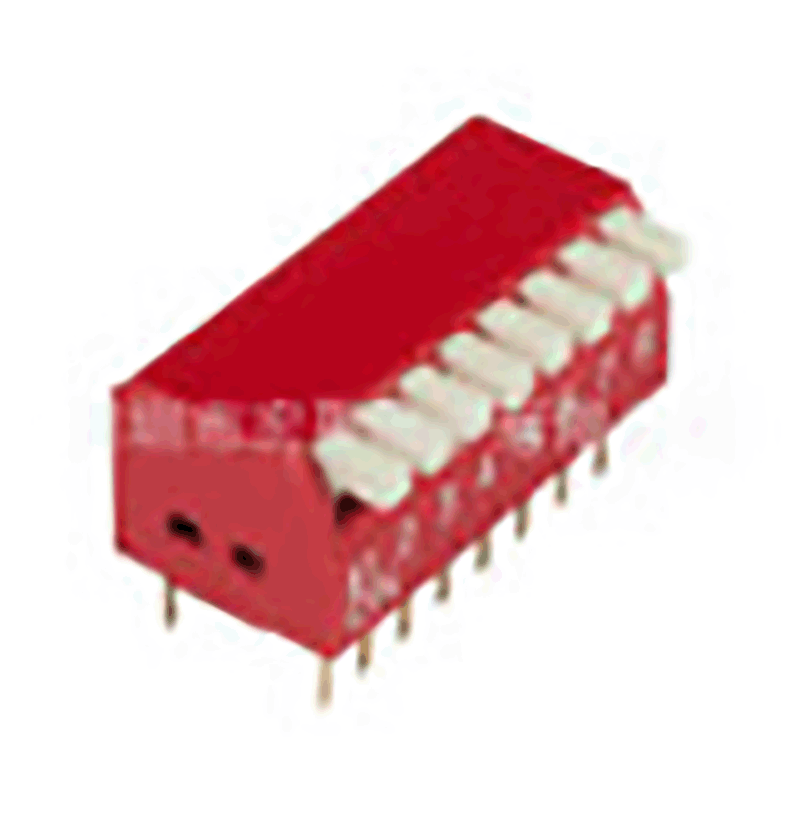 宏聚电子 台湾  DIP8位侧插指拨开关2.54脚距