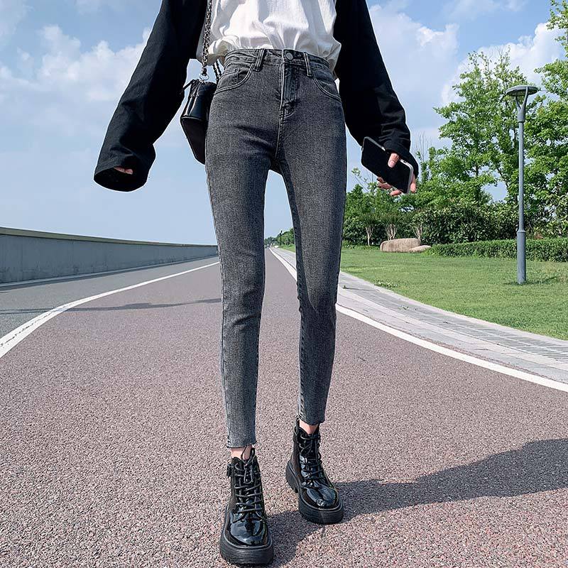 Manufactor Direct selling Paige Tight fitting Jeans Show thin Elastic force Self cultivation Pencil Pants Autumn new pattern Deep color Pencil pants