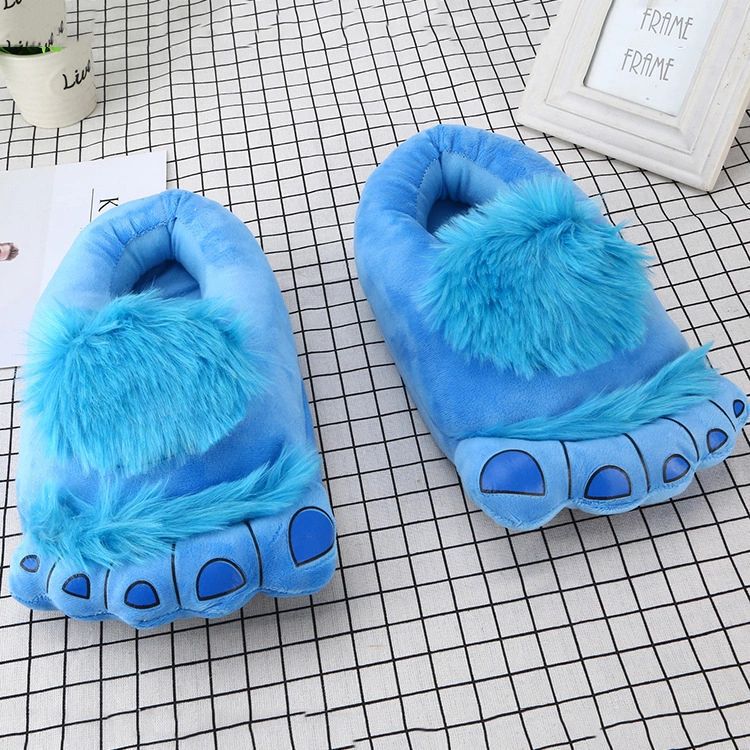 Creative cartoon monster cotton shoes Hobbit home crystal Super fabric cotton wool slippers wholesale factory direct sales