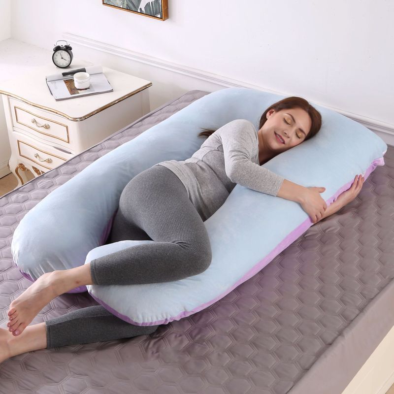 Soporte de cintura transfronteriza lado dormir en forma de U almohada apoyo del vientre almohada de enfermería Tmall Amazon suministro directo almohada de maternidad