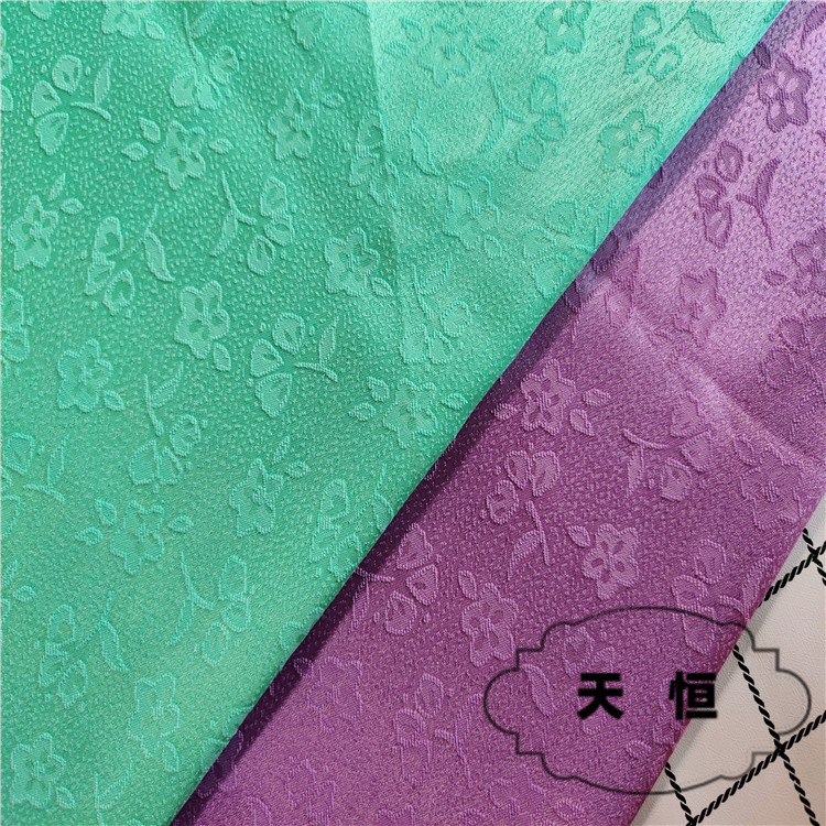 直供小碎花提花小清新女装上衣汉服旗袍素色梭织全涤染色布料现货