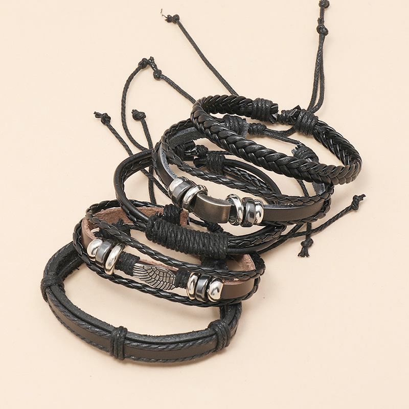 new  hand-woven cowhide bracelet