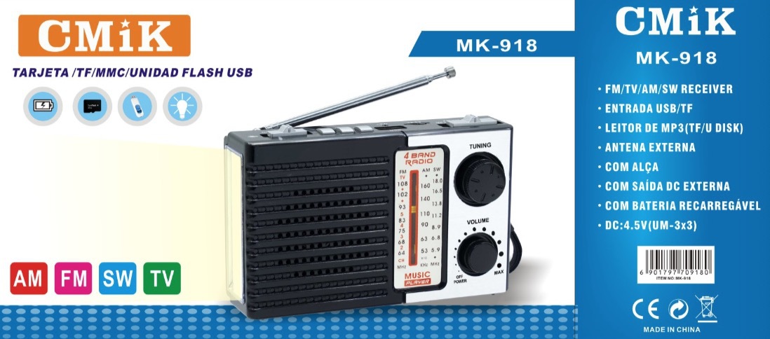 cmik's new card-inserting semiconductor radio is a full-band indoor portable full-frequency FM multimedia radio detail image 2