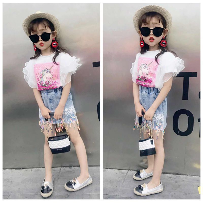 2020 summer new girls' clothing fashion...