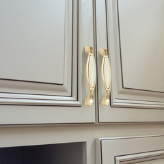 凡帝羅衣櫃陶瓷拉手歐式金色實木抽屜櫥柜子門把手現代簡約拉手單