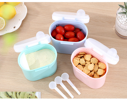 Large-capacity baby milk powder compartment, children's portable rotating milk powder box, home sealed fresh food storage box