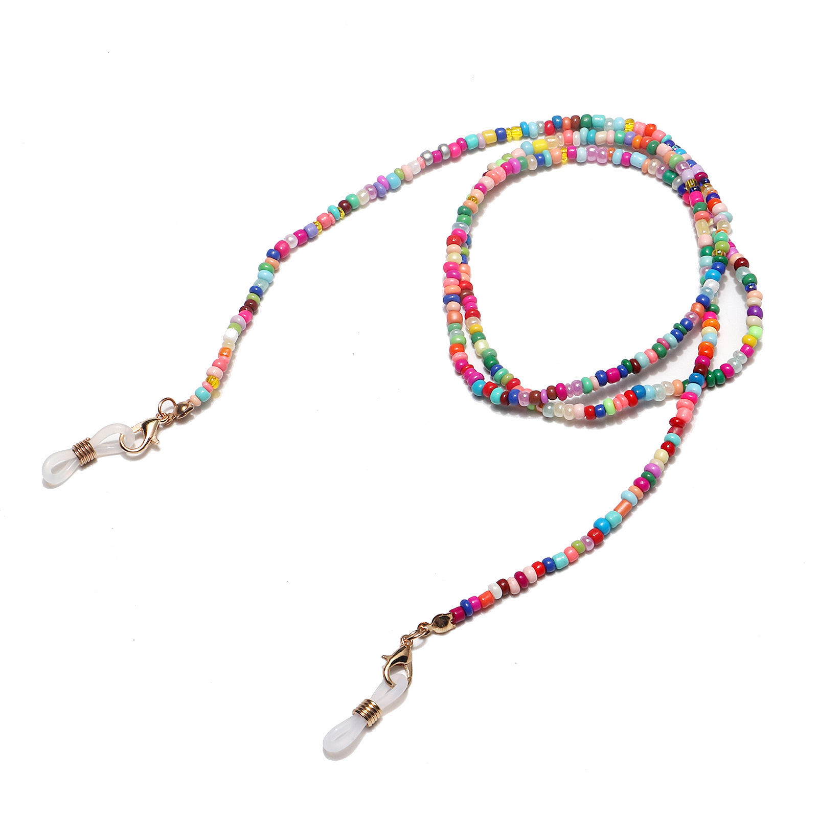 Fashion Handmade Chain Mixed Color Rice Bead Glasses Chain Wholesale Nihaojewelry display picture 1
