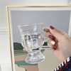 INS retro amber relief cup tea cup water cup water glass to shoot background relief glass glasses