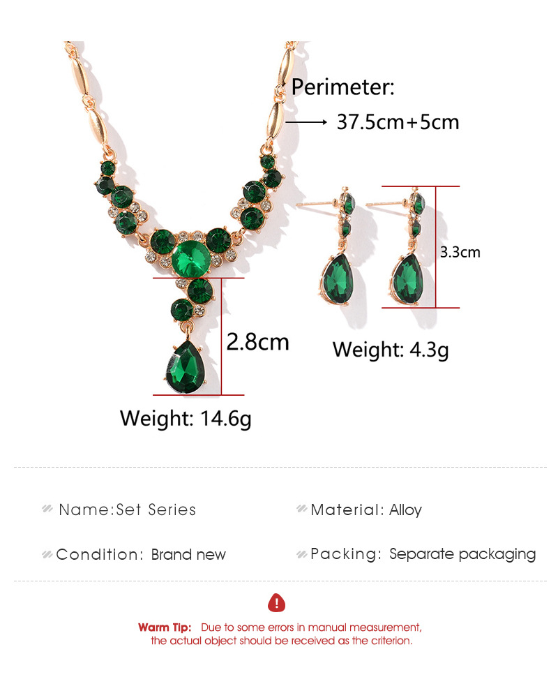 New Necklace Hot Sale Jewelry Noble Crystal Necklace Earrings Temperament Jewelry  Wholesale Nihaojewelry display picture 1