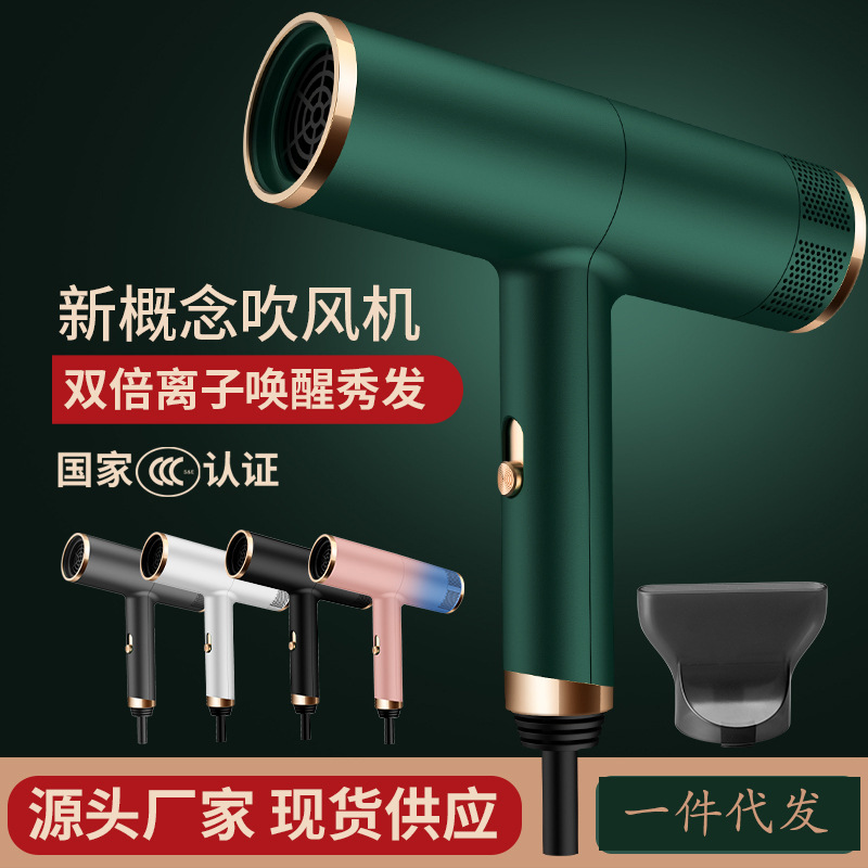Dormitory Home Hair Dryer Blu-Ray Negative Ion Cold Hot And Cold Silent High-Power Network Red Hair Dryer One Hair