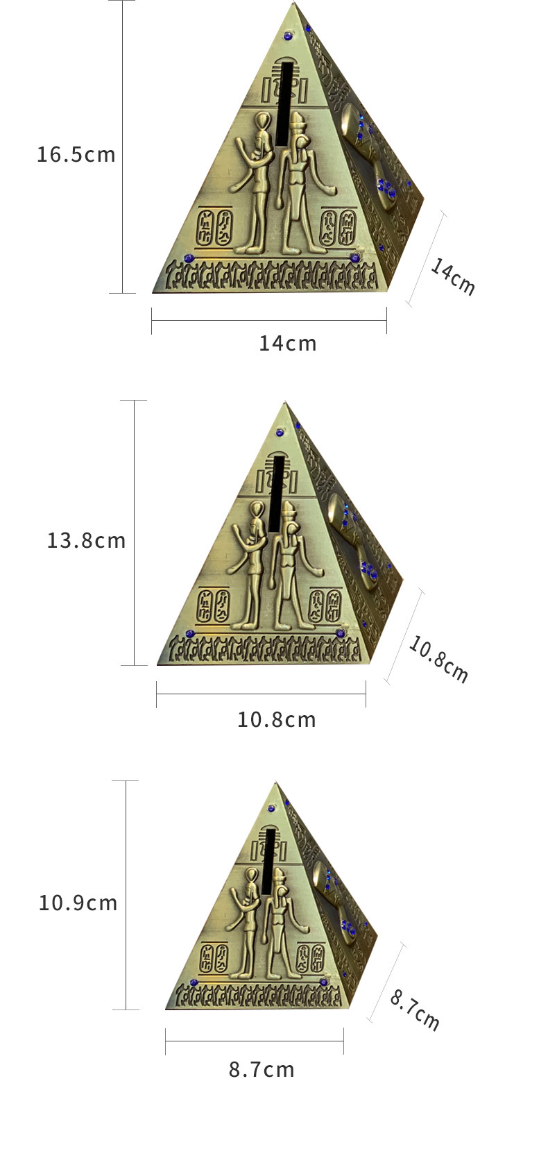 埃及金字塔储蓄罐模型家居摆件摄影道具存钱罐办公摆件金属工艺品详情4