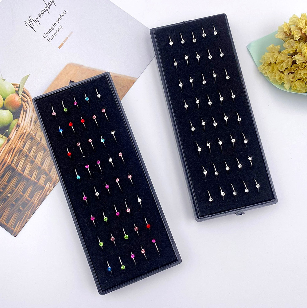 38g Weight Rhinestones Inlay Material Nose Ring Classification 1 Set Quantity Daily Occasion Stainless Steel Material Round Pattern Unisex Gender Inlay Design Fashion Style 1 Set Fashion Round Stainless Steel Inlay Rhinestones Nose Ring Nose Pin 4